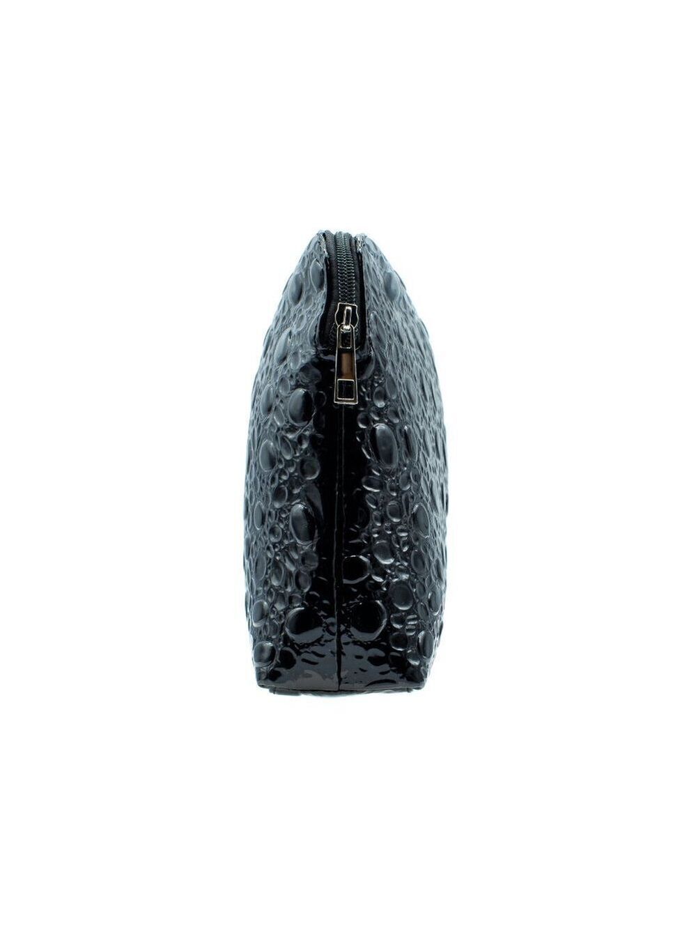 Bubble Textured Black Bag with 5 pink brushes - Picture 2 of 5